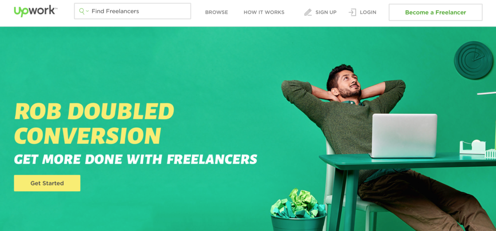 Upwork website homepage