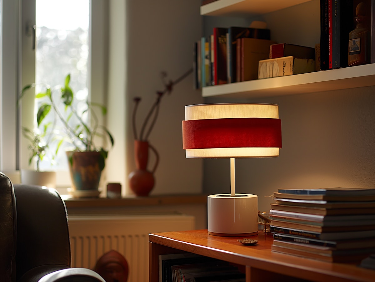 lamp on desk