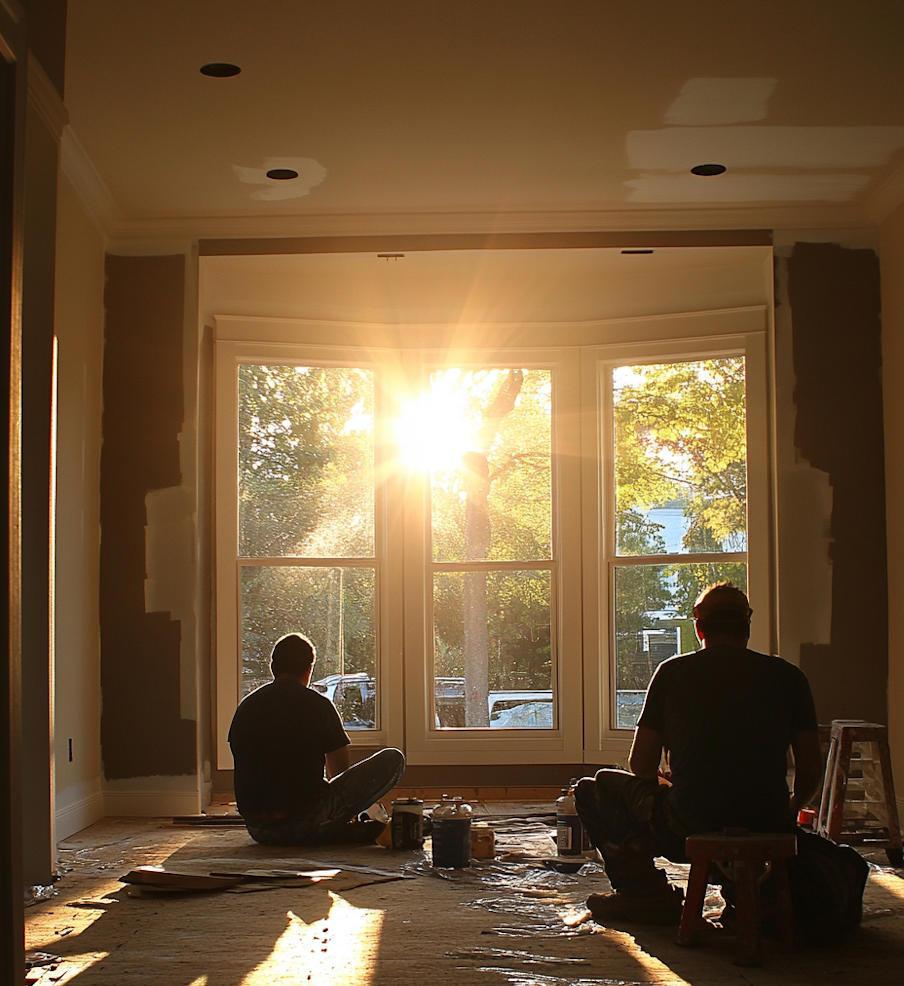 man diying, smart home installation