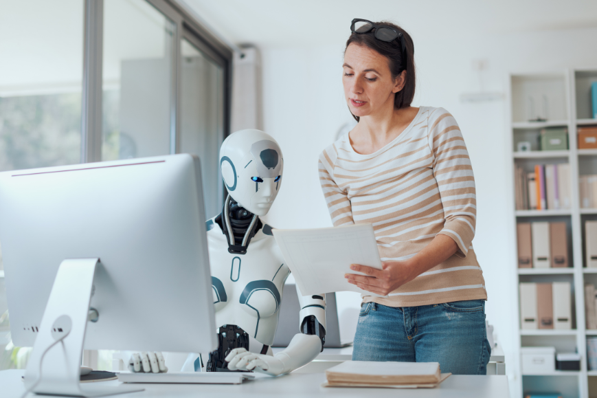Homeowner working with AI