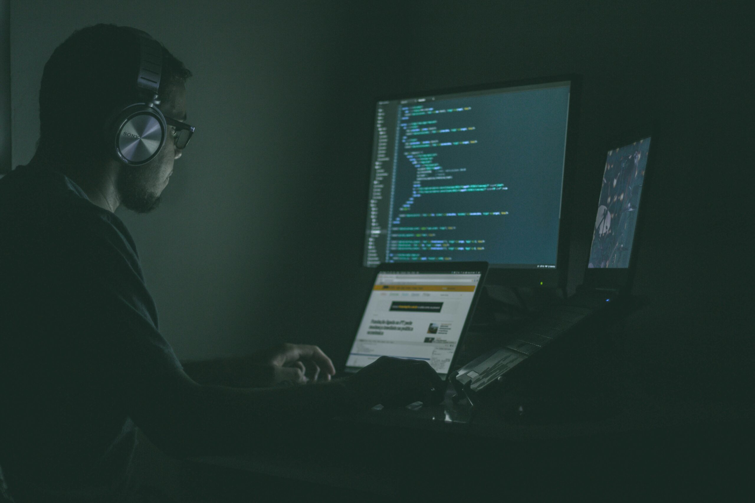 Man programming