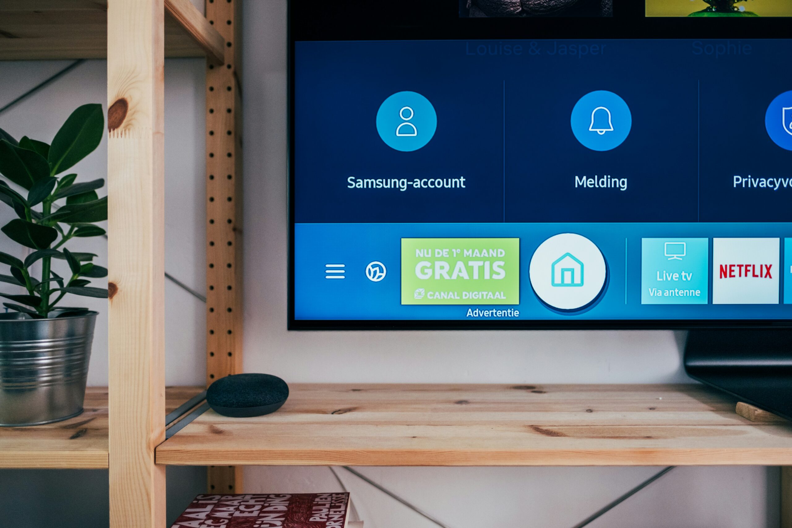 A typical smart TV setup; symbolising connectivity to the internet and potential risks associated.