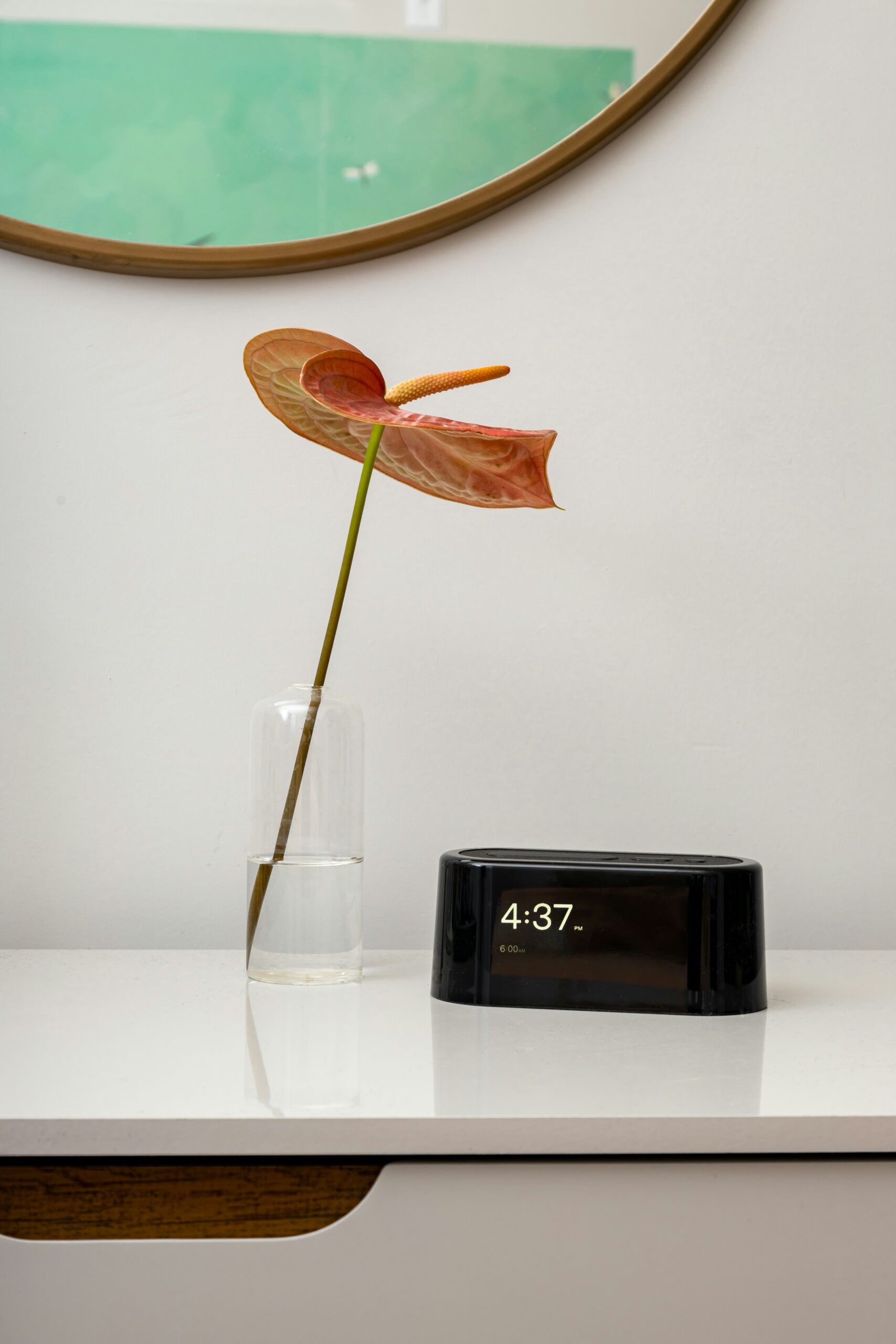 Loftie Clock on a side table