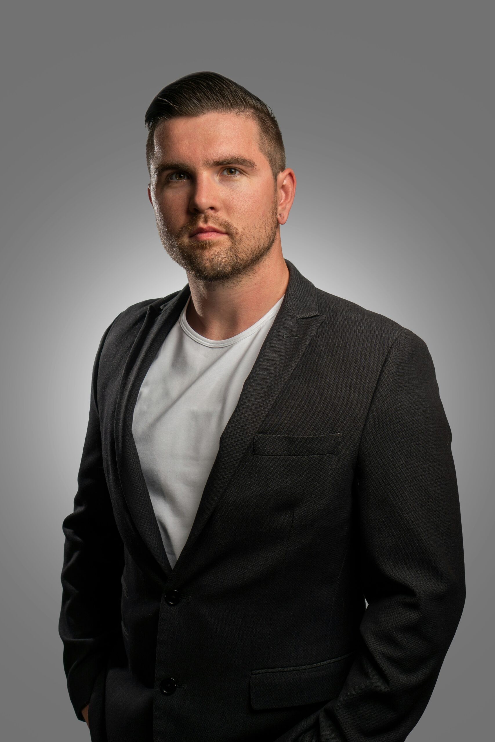 Man with a clean cut hairstyle