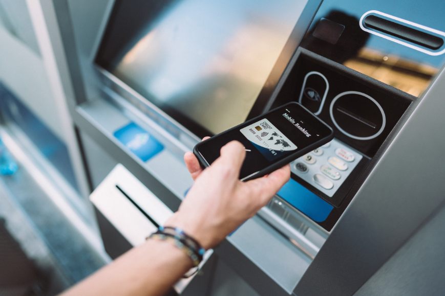 Man using digital bank
