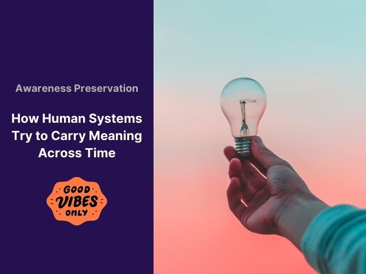 Awareness Preservation: How Human Systems Try to Carry Meaning Across Time